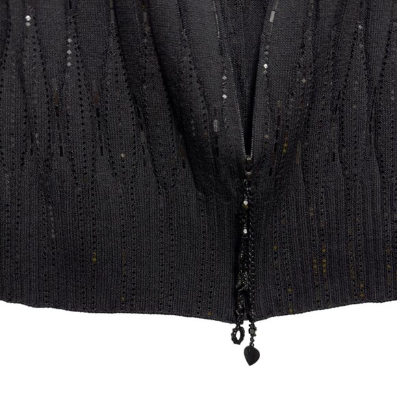 RARE St. John Evening Sequins Thick Wool Santana Knit Jacket Coat - Picture 5 of 9